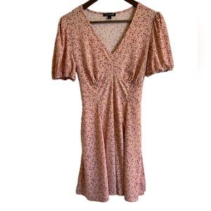 As you wish, dusty pink floral, A-line dress juniors, large